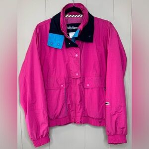 Helly Hansen VTG Late 80’s Neon Pink Ski Shell Jacket Womens Size Medium